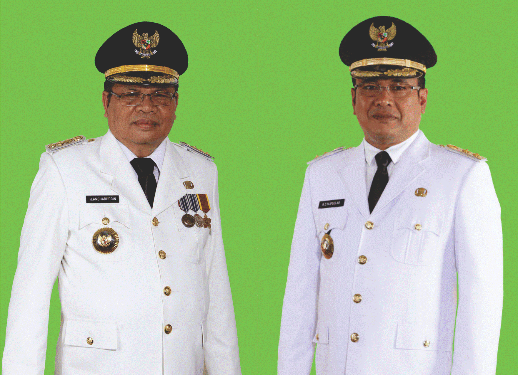 Bupati Balangan, H Ansharuddin, dan Wakil Bupati Balangan, H Syaifullah.