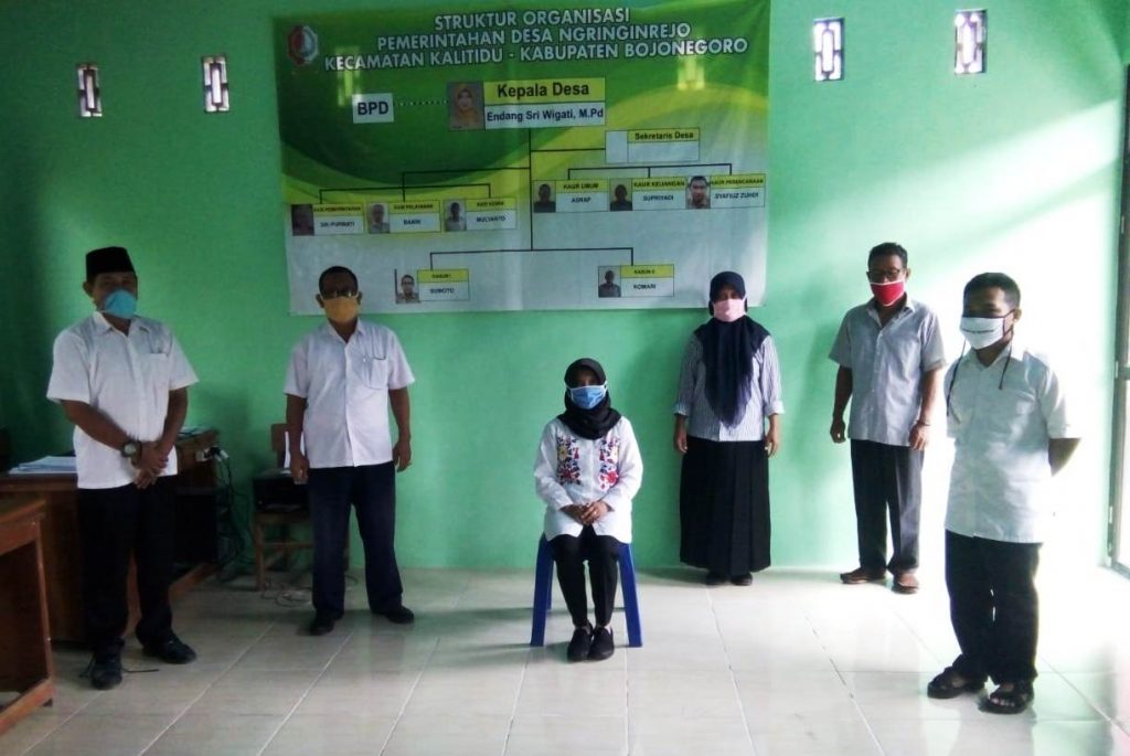 PEMDES NGRINGINREJO, KECAMATAN KALITIDU, MELAYANI MAKSIMAL UNTUK WARGA SEBAGAI UPAYA PENCEGAHAN COVID-19