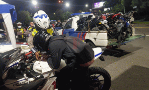 Puluhan Motor Knalpot Brong Diamankan Polisi