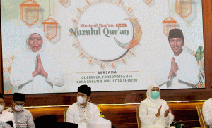 Gubernur Jatim Khofifah Berharap Melalui Peringatan Nuzulul Qur’an Jatim Bangkit