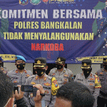 Polres Bangkalan Gelar Apel Komitmen Bersama Tidak Menyalahgunakan Narkoba