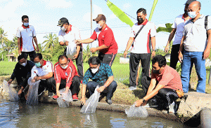 Bupati Giri Prasta Tebar 50 Ribu Benih Ikan Nila di Mengwi