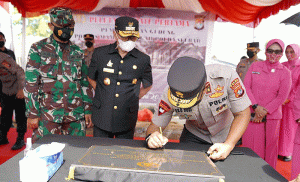 Mapolres Mamuju Tengah Dibangun, Bupati Berikan Apresiasi