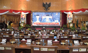 Pimpinan dan Anggota DPRD Provinsi Sumsel Ikuti Pidato Kenegaraan Presiden Joko Widodo