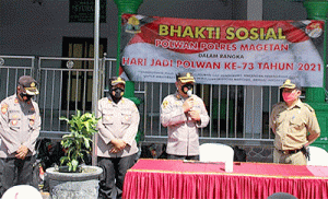 Jelang HUT ke-73 Polwan, Polres Magetan Gelar Baksos