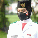 Upacara HUT ke-76 RI di Istana Merdeka, Pembawa Baki Bendera dari Paskibraka Sumatera Utara