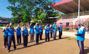 Personel Polresta Jayapura Kota Ikuti Giat Kesamaptaan Jasmani Berkala