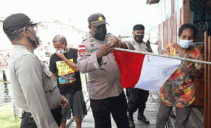 Tumbuhkan Rasa Nasionalisme pada Warga, Begini Upaya Polsek KPL Jayapura