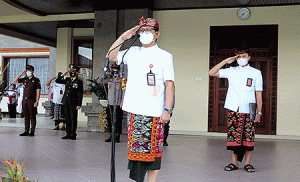 Pemkab Badung Peringati Hari Jadi ke-63 Provinsi Bali di Lapangan Puspem Badung