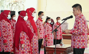 Batik Angkinan, Diresmikan Bupati Jadi Seragam Kerja ASN OKU Timur