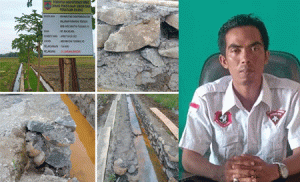 Terkesan Serampangan, Pembangunan Irigasi di Kecamatan Tugumulyo, Musi Rawas, Sumsel