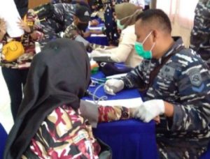 HUT ke-76 TNI AL, Lanal Dumai Gelar Donor Darah