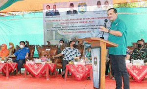 Plh Bupati OKU Resmikan Bangunan Irigasi Pompa Peternak