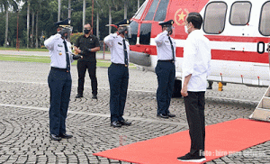 Gunakan Helikopter Super Puma, Presiden Joko Widodo Kunker ke Banten