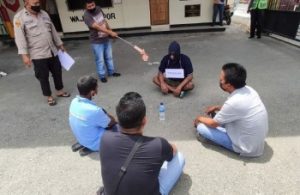 Rekonstruksi Pembunuhan di Pos Security FKIP Uncen Bawah, Distrik Abepura