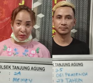 Pasutri Pelaku Penganiayaan Diamankan Polsek Tanjung Agung