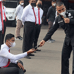 Polres Serang Kota Simulasi Manajemen Media dalam Pelayanan Aksi Unjuk Rasa