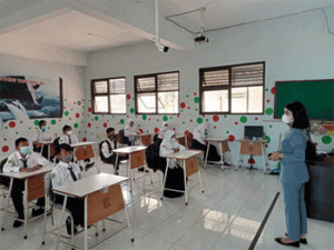 Gelar PTM, SMPN 53 Surabaya Terapkan Prokes Ketat