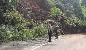 Tebing Longsor, Jalur Utama Pacitan – Ponorogo Tertutup Total