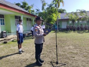 Pesan Kapolsek Sota Ipda Yustus Maudul pada Apel Peringati Hari Pahlawan