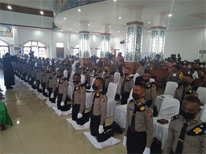 SPN Polda Papua Pembekalan Mental Spiritual Siswa Diktuk Angkatan 46