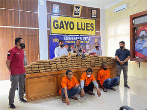 Lakukan Operasi Tertutup, Polisi Bekuk Pembawa 158 Kg Ganja Kering