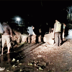 Diguyur Hujan Deras, Pohon Berukuran Besar Tumbang Tutup Jalan di Magetan