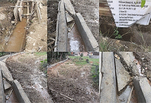 Baru Dibangun Roboh, Drainase Senilai Rp 199 Juta di Kabupaten PALI