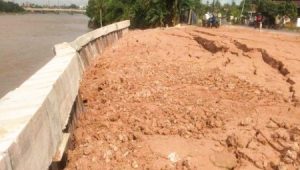 Tembok Penahan Tebing Senilai Rp 8 Milliar di Ogan Ilir, Kini Nyaris Ambruk