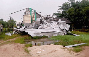Diterpa Puting Beliung, Puluhan Rumah dan Fasum di Rawapitu, Tulang Bawang, Rusak Berat