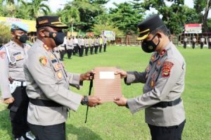 Penghargaan Pos Terbaik Operasi Lilin Krakatau 2021dari Kapolres Tulang Bawang