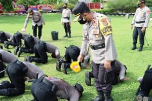 Gelar Upacara Tradisi Penyambutan Baja, Ini Pesan Kapolres Tulang Bawang