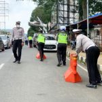 Satlantas Polres Batu bersama Dishub Tertibkan Parkir Liar di Area Relokasi Pasar