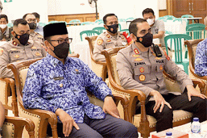 Kapolres Sukabumi Kota bersama Forkopimda Hadiri Arahan Presiden Joko Widodo Secara Virtual
