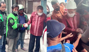 Anggota DPRD Sumsel Berbagi Nasi Bungkus Dimasa Pandemi Covid-19