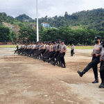 Bintara Remaja Polresta Lakukan Latihan Pengendalian Massa