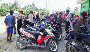 Polsek Muara Tami Jaring 17 Unit Sepeda Motor Saat Lakukan Razia