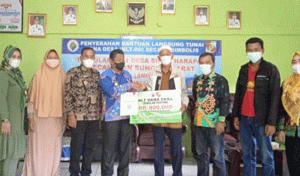 Pemdes Sinar Harapan Bagikan 131 KPM BLT DD Non Tunai Secara Simbolis