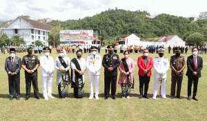 Kapolresta Hadiri Upacara HUT Kota Jayapura Ke-112