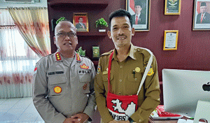 Kunjungan Kasatgas Binmas Noken Ops Damai Cartenz ke Kantor Dinas Kelautan dan Perikanan Prov. Papua