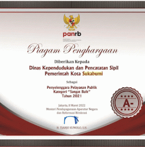 Pemkot Sukabumi Raih Dua Penghargaan dari Menpan RB