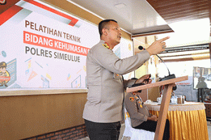Puluhan Bintara Jajaran Polres Simeulue Ikuti Pelatihan Bidang Kehumasan