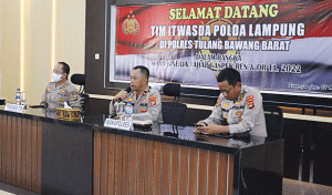 Wasrik Tahap I, Tim Itwasda Polda Lampung Kunjungi Polres Tubaba