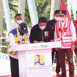 Menteri PUPR RI Meresmikan Jembatan Air Lontar Kecamatan Muara Jaya Kab OKU