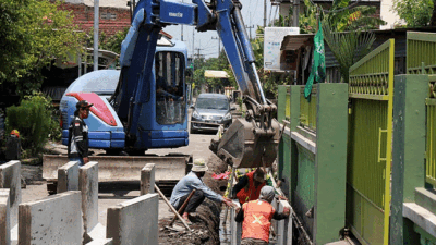 Pemkab Sidoarjo Kebut Proyek Betonisasi Ruas Jalan di Empat Kecamatan