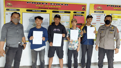 Perang Sarung, Petugas Gabungan Polsek Cikole Amankan Empat Remaja