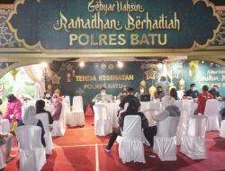 Gerai Polres Batu Gebyar Vaksin Ramadhan Berhadiah Dipadati Masyarakat