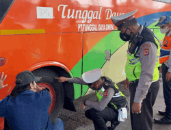 Jelang Mudik, Polres Sukabumi Kota Lakukan Rampcheck Angkutan Umum