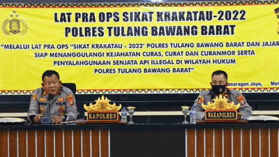 Polres Tulang Bawang Barat Gelar Lat Pra Ops Sikat Krakatau 2022