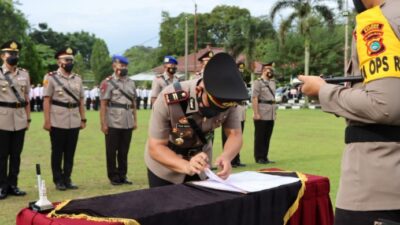Kapolres Bangka Pimpin Sertijab PJU dan Kapolsek Jajaran